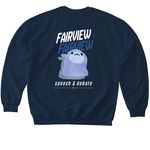 Fairview High School Speech & Debate, a Navy Softstyle Crewneck Sweatshirt (back-view)