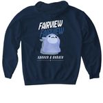 Fairview High School Speech & Debate, a Navy Gildan Softstyle Pullover Hoodie (back-view)