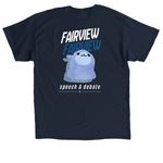 Fairview High School Speech & Debate, a Navy Classic Unisex Tee (back-view)
