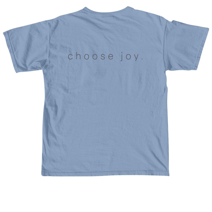 Moving Merritt Mountains, a Washed Denim Comfort Colors Unisex Tee (back-view)