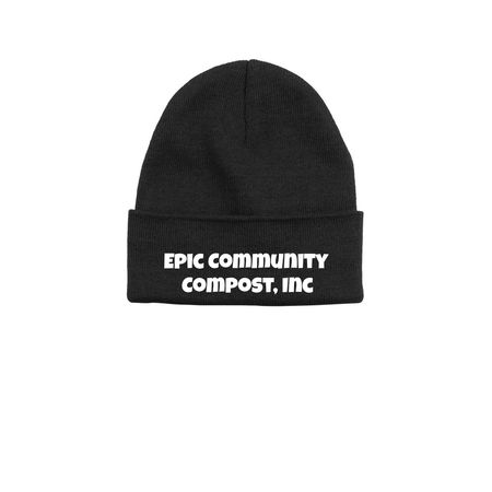 Epic community compost, a Black Printed Base Camp Beanie