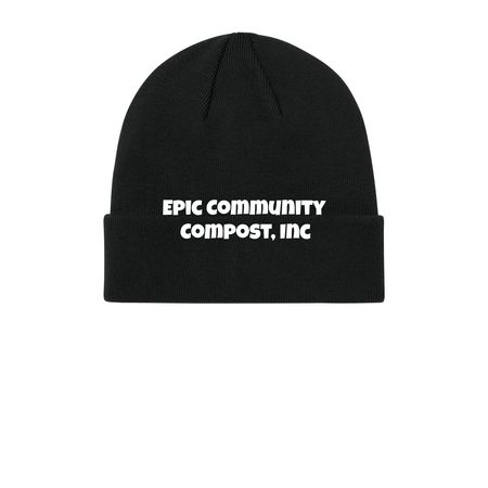 Epic community compost, a Deep Black Printed Soft Blend Beanie