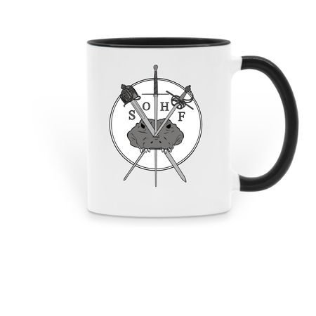 SOHF Logo Mugs, a Black Two-Tone Ceramic Mug