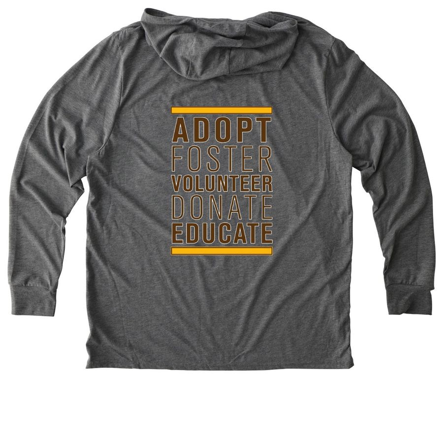 Limited Edition Summer 2026 GMSP Logo, a Aluminum Grey Allmade Eco Triblend Hoodie Tee (back-view)