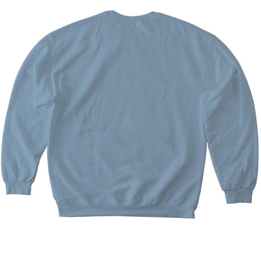 Outreach Sweatshirt - Black Logo, a Stone Blue Softstyle Crewneck Sweatshirt (back-view)