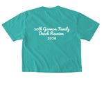 50th Reunion Shirt With Text on Back, a Chalky Mint Comfort Colors Boxy Tee (back-view)