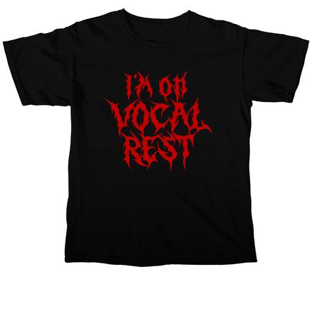 Vocal Rest 2.0 (red), a Black Comfort Colors Unisex Tee