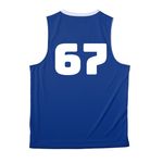 FilmMakerp6q Basketball Jersey, a True Royal/ White Reversible Basketball Jersey (back-view)