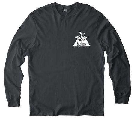 Blue Ocean Society Whale Tail Design, a Terrain Grey Allmade Organic Cotton Long Sleeve Tee