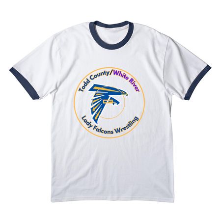The Mat, a White/ Navy Cotton Ringer Tee