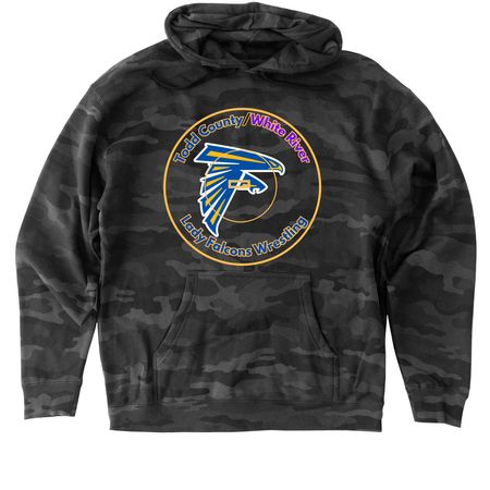 The Mat, a Black Camo Heavyweight Camo Pullover Hoodie