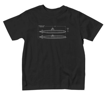 Toddler Virginia Class Submarine, a Black Toddler Tee