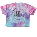 COLUMBUS, a Cotton Candy Women's Tie Dye Cropped Tee (back-view)