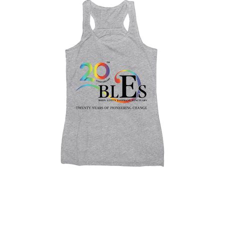 Celebrating 20 years of BLES!, a Athletic Heather Women's Racerback