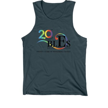 Celebrating 20 years of BLES!, a Dark Grey Premium Cotton Tank