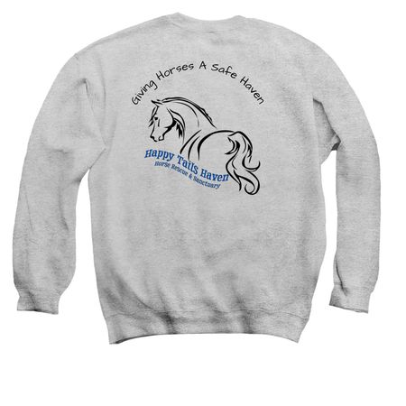 Mission Statement Crewneck, a Sport Grey Crewneck Sweatshirt (back-view)