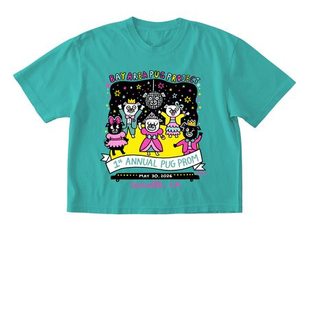 Pug Prom 2026, a Chalky Mint Comfort Colors Boxy Tee