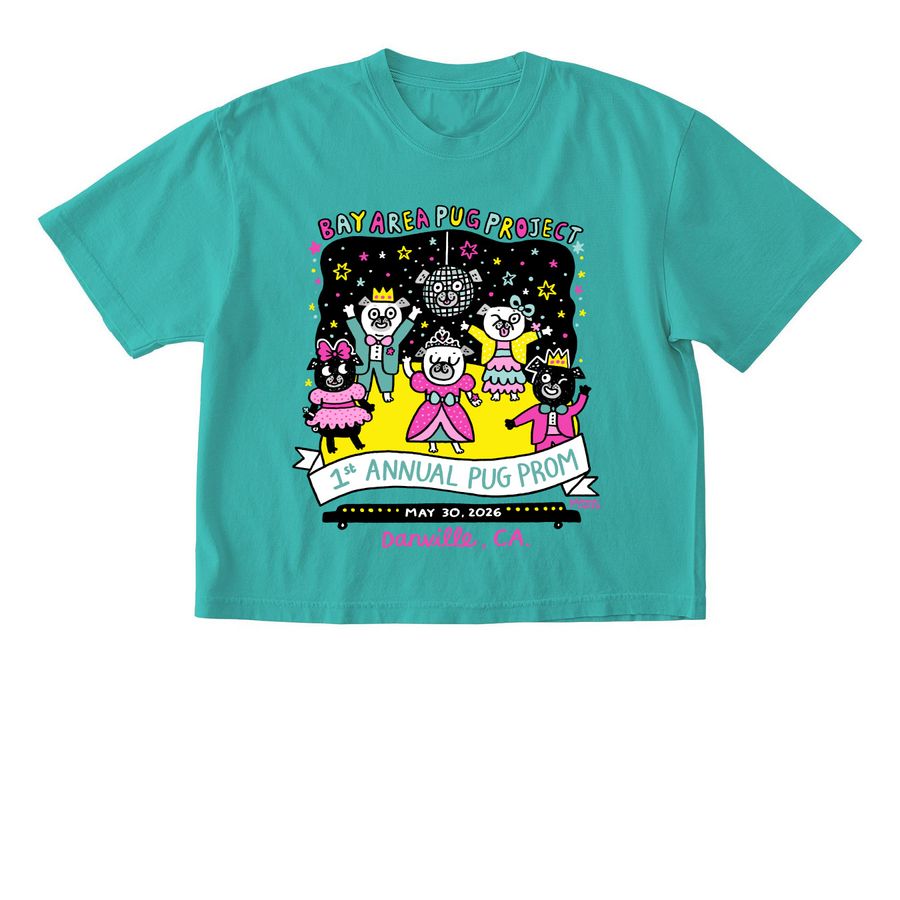 Pug Prom 2026, a Chalky Mint Comfort Colors Boxy Tee