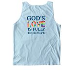Pride 2026, a Chambray Comfort Colors Tank Top (back-view)