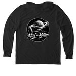 Mist in Motion&nbsp;, a Space Black Allmade Eco Triblend Hoodie Tee (back-view)