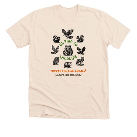 Be Kind to Wildlife!, a Heather Soft Cream Premium Unisex Tee