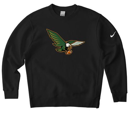 Lakeland Eagles ALT Logo&nbsp;, a Black Nike Club Fleece Crewneck Sweatshirt