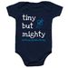Tiny but mighty - infant onesie, a Navy Infant Onesie