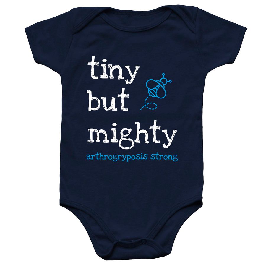 Tiny but mighty - infant onesie, a Navy Infant Onesie
