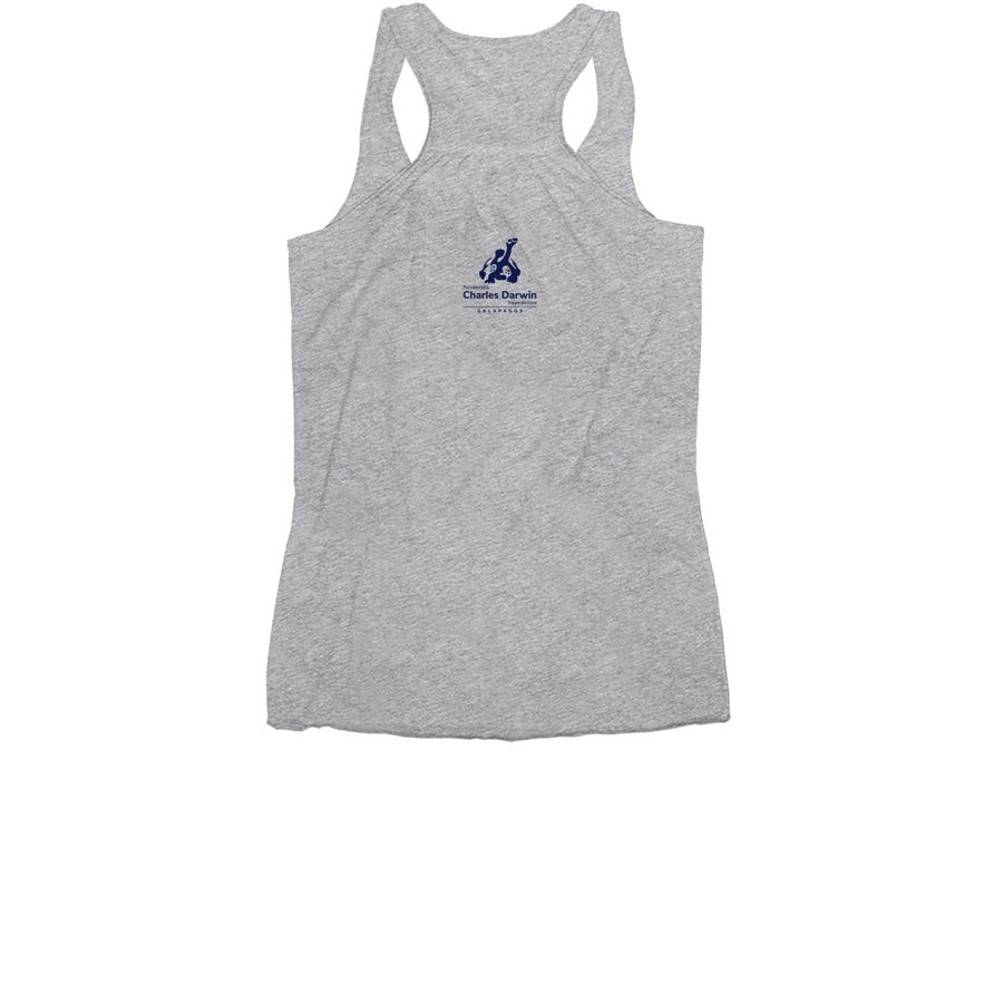 Valentines Day Galapagos: Mates for life&nbsp;??, a Athletic Heather Women's Racerback (back-view)