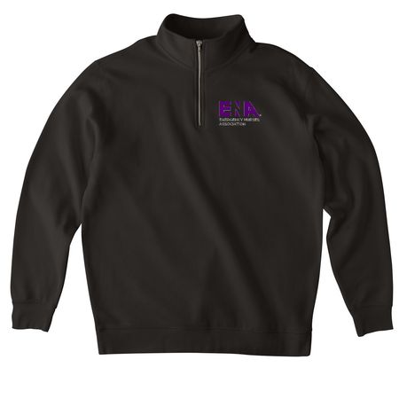 ENA Maine Chapter, a Black Midweight Quarter Zip Pullover
