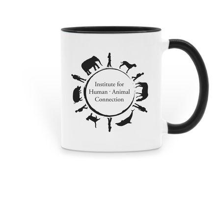 IHAC Ceramic Mug, a Black Two-Tone Ceramic Mug