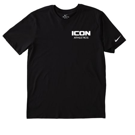 ICON X Nike, a Black Nike Dri-FIT Jersey Blend Performance Tee