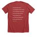 #CareAboutRARE, a Heather Canvas Red Premium Unisex Tee (back-view)