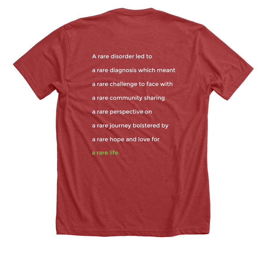 #CareAboutRARE, a Heather Canvas Red Premium Unisex Tee