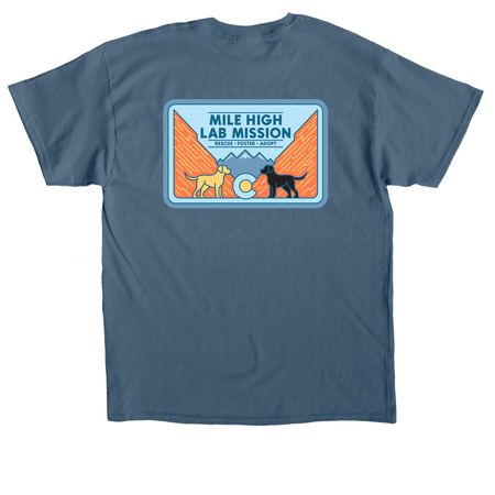 MHLM Red Rocks&nbsp;License Plate TShirt (Color), a Indigo Blue Classic Unisex Tee