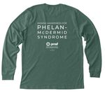 PMSF Simple Shirts, a Heather Forest Premium Long Sleeve Tee (back-view)