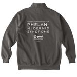 PMSF Simple Shirts, a Pepper Comfort Colors Quarter Zip Pullover (back-view)