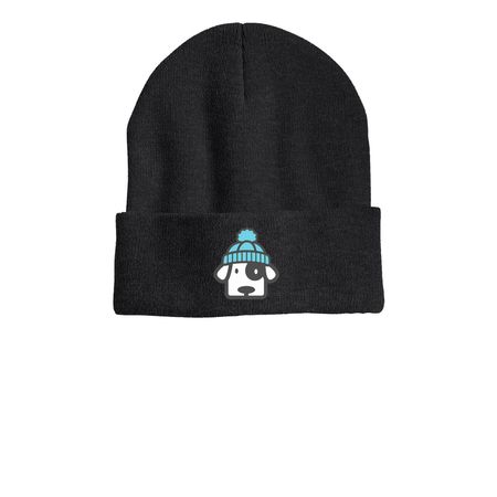 Baby, It's Cold Outside, a Heather Charcoal Printed Cuffed Beanie