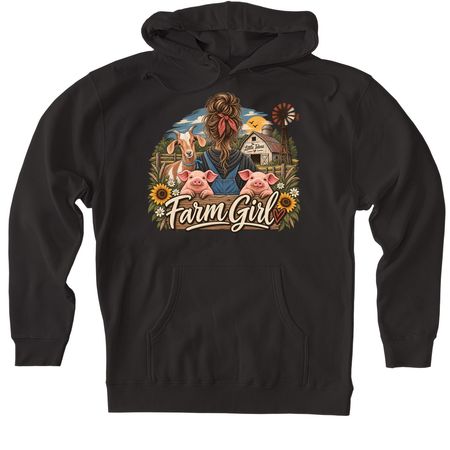 Farm Girl - Tops, a Black Heavyweight Pullover Hoodie