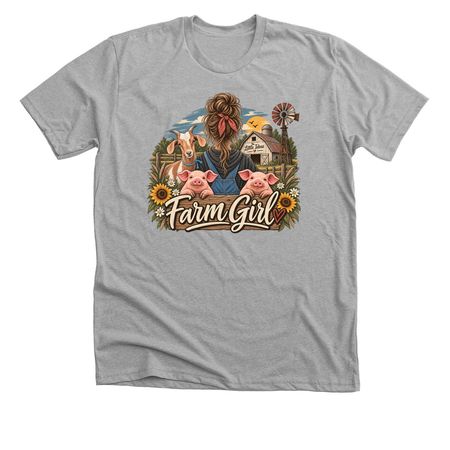 Farm Girl - Tops, a Athletic Heather Premium Unisex Tee