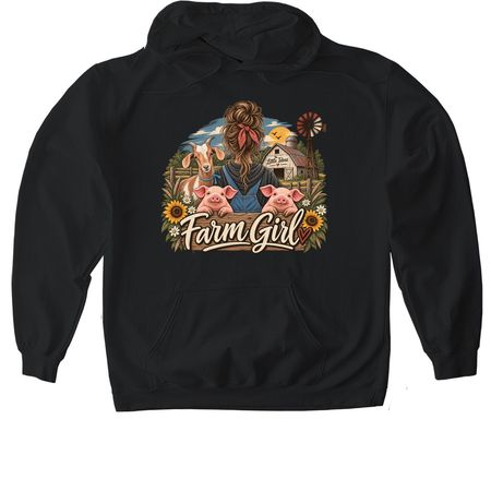 Farm Girl - Tops, a Black Gildan Softstyle Pullover Hoodie