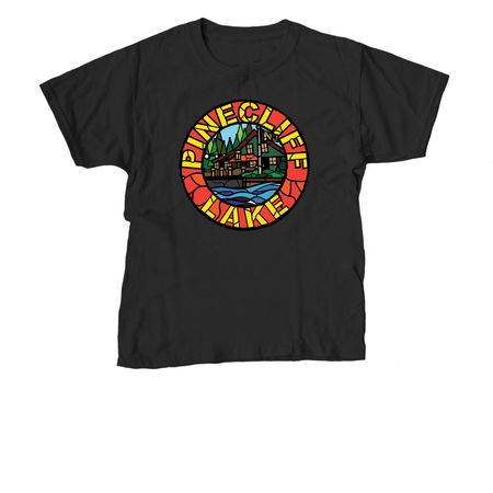 Pinecliff Lake Mosaic Shirt, a Black Youth Unisex Tee