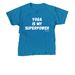 Yoga Is My Superpower Tee, a Sapphire Youth Unisex Tee