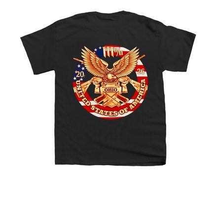 Ohio2026, a Black Youth Unisex Tee