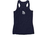 Amplify Good Vibes (Dark Tanks), a Navy Women's Racerback (back-view)