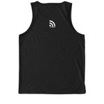 Amplify Good Vibes (Dark Tanks), a Deep Black Allmade Eco Triblend Tank (back-view)