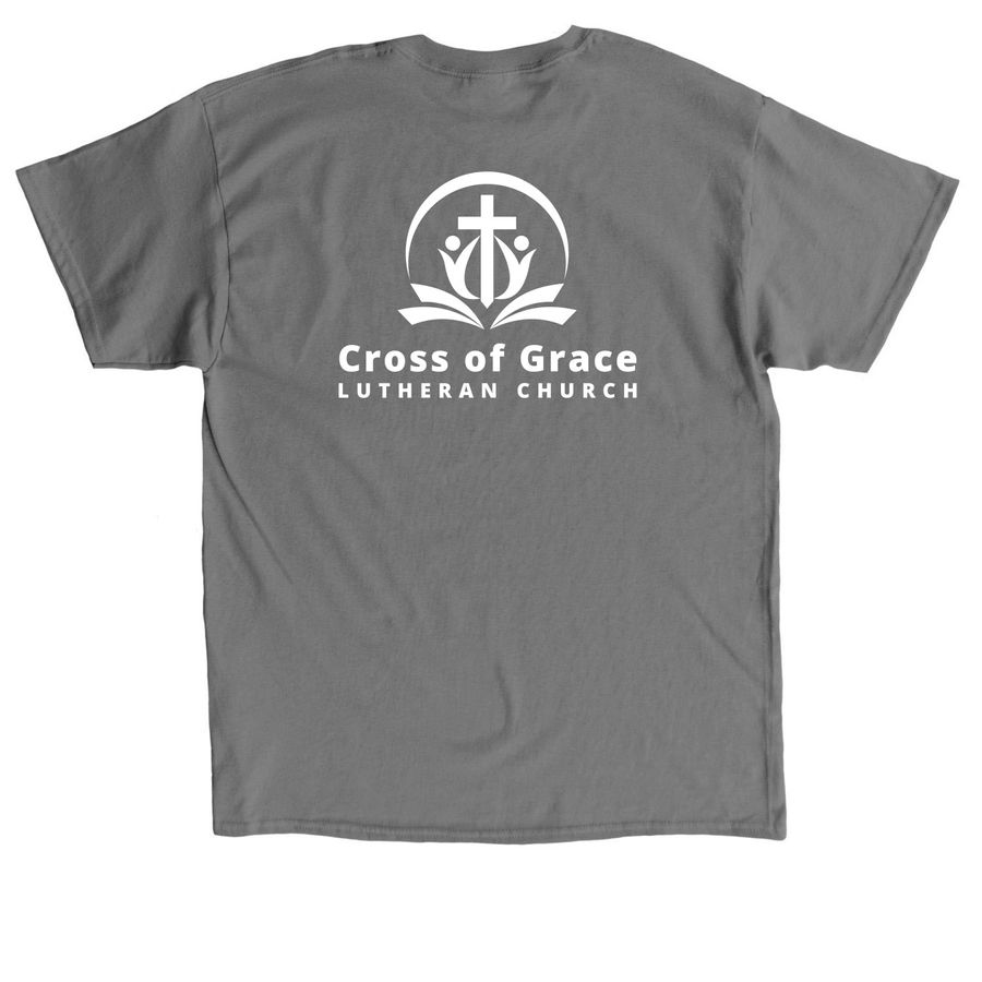 Matt 25:45, a Charcoal Classic Unisex Tee (back-view)