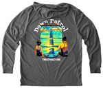 Dawn Patrol Swimming&nbsp;, a Aluminum Grey Allmade Eco Triblend Hoodie Tee (back-view)