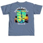 Dawn Patrol Swimming&nbsp;, a Blue Jean Comfort Colors Unisex Tee (back-view)