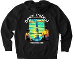 Dawn Patrol Swimming&nbsp;, a Black Stanley/Stella Unisex Cultivator 2.0 Zip Up Pullover Hoodie (back-view)